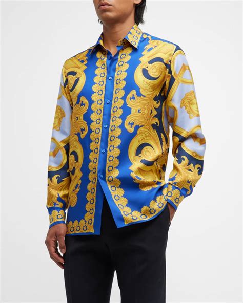 versace mens shirts price|authentic versace shirts.